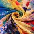 Fashion high quality floral pattern digital printing silk scarves